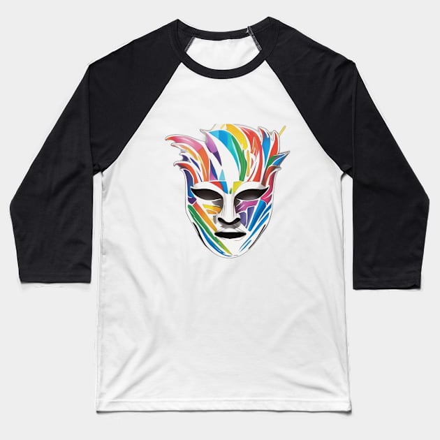 Mask Rainbow Shadow Silhouette Anime Style Collection No. 339 Baseball T-Shirt by cornelliusy